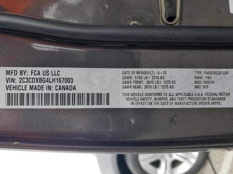 2020 DODGE CHARGER SXT 12