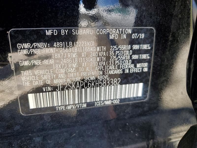 2019 SUBARU FORESTER SPORT 14