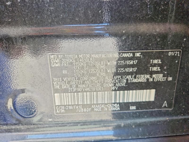 2021 TOYOTA RAV4 XLE XLE 13
