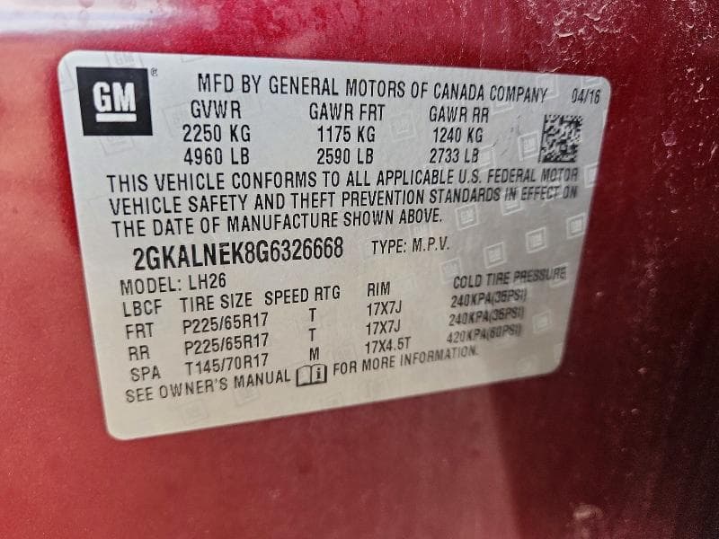 2016 GMC TERRAIN 13