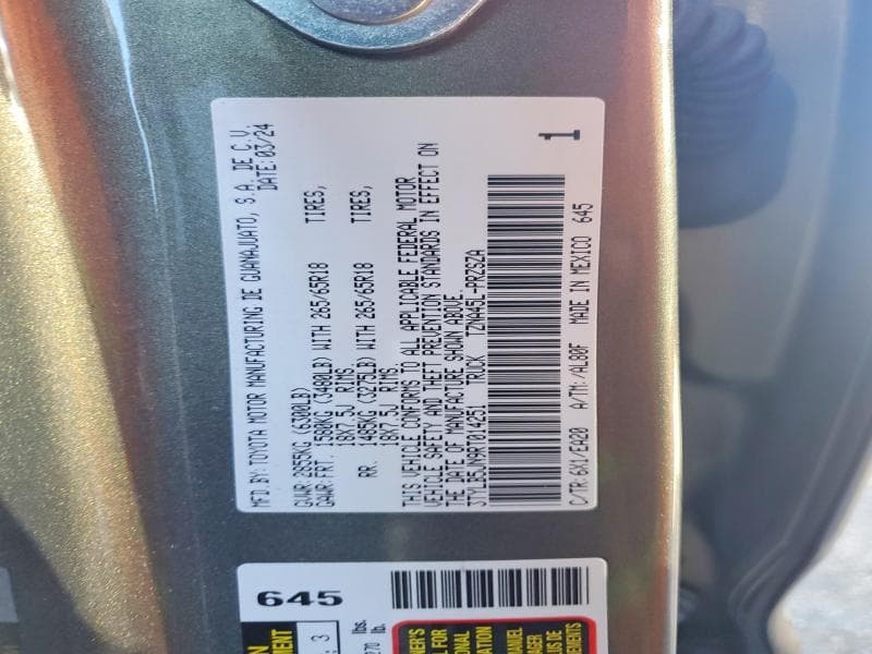 2024 TOYOTA TACOMA SR5 SR5 12