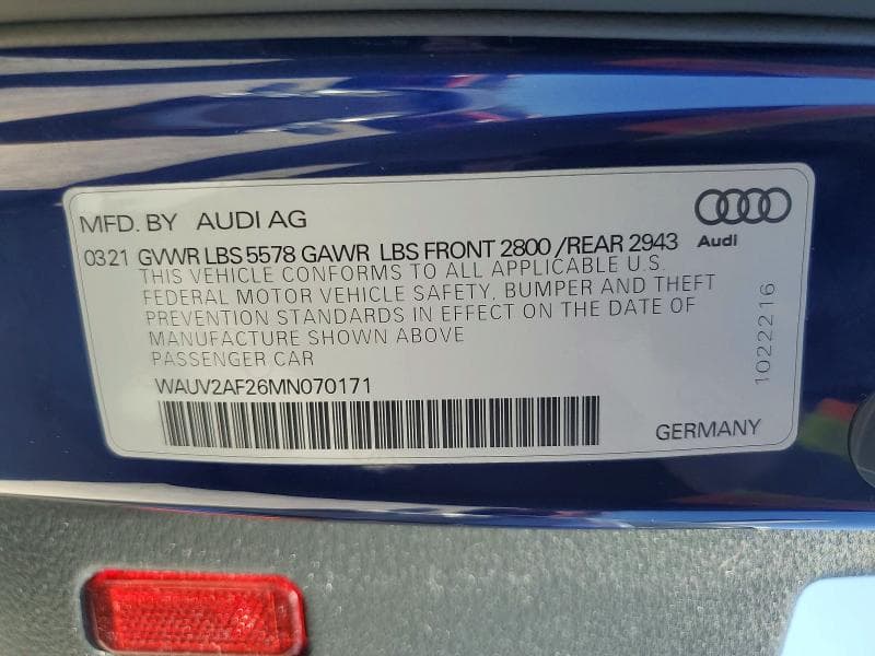 2021 AUDI A7 PRESTIGE S-LINE 12