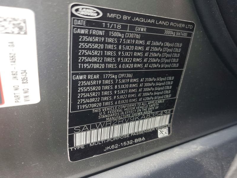 2019 LAND ROVER RANGE ROVER SPORT HSE HSE 13