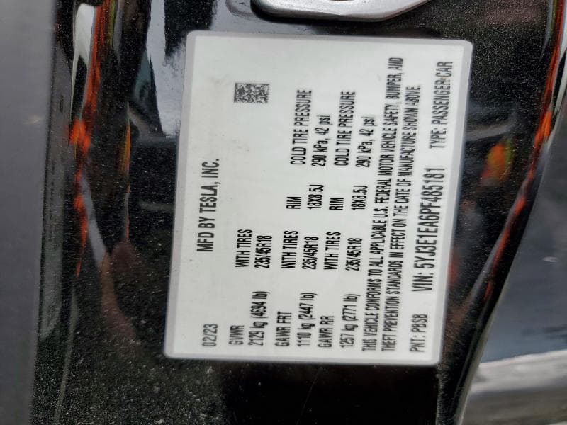 2023 TESLA MODEL 3 13