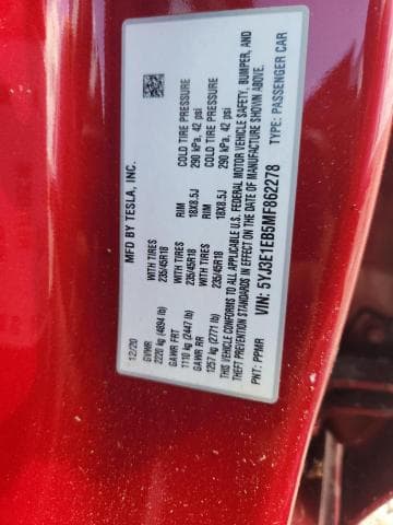 2021 TESLA MODEL 3 14