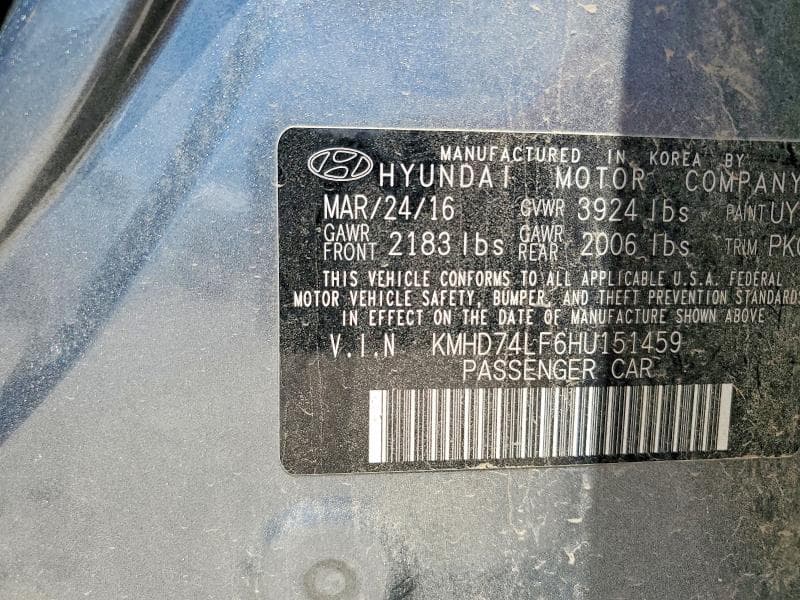 2017 HYUNDAI ELANTRA SE 13