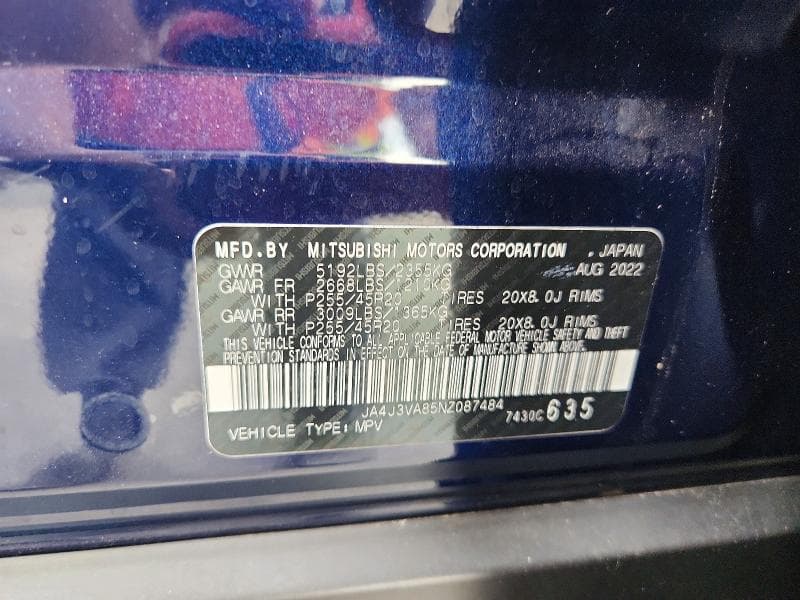 2022 MITSUBISHI OUTLANDER SEL 12
