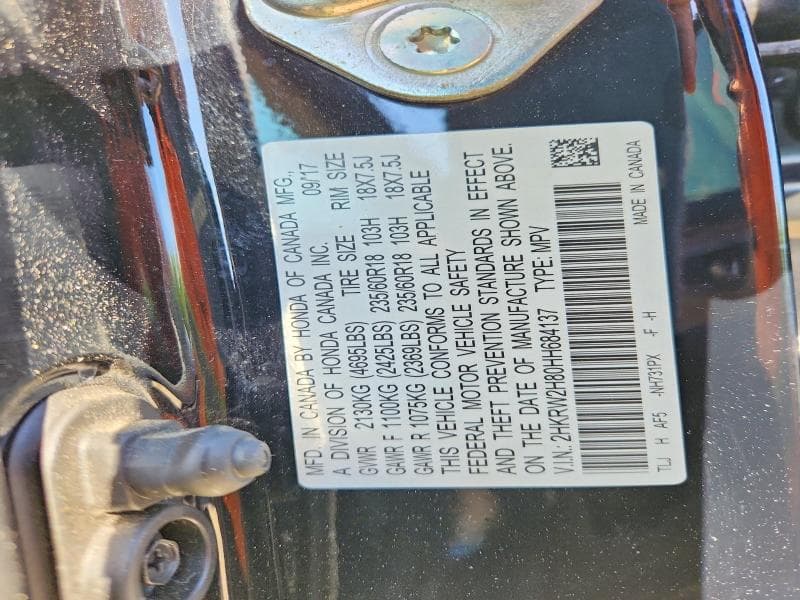 2017 HONDA CR-V EXL EXL 14