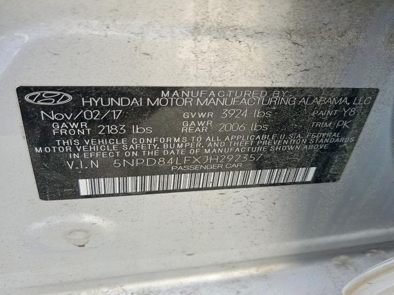 2018 HYUNDAI ELANTRA SEL 12