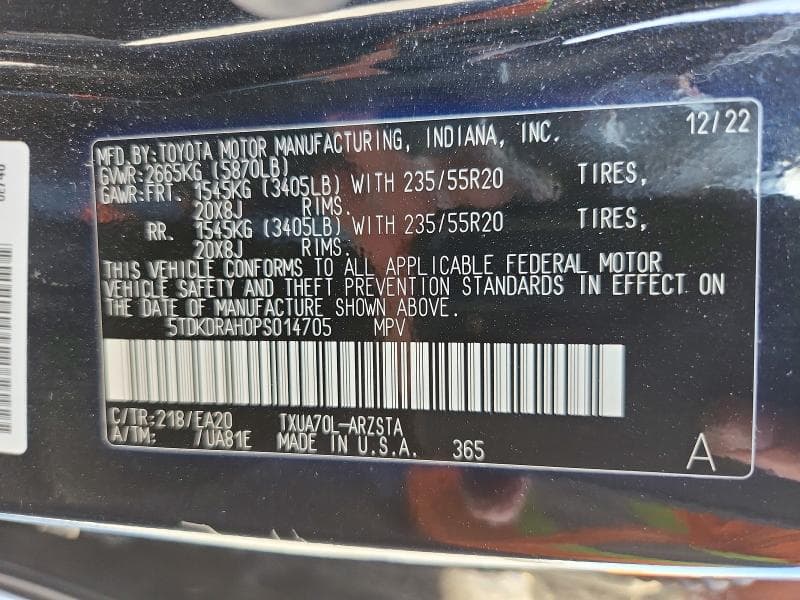 2023 TOYOTA HIGHLANDER XSE XSE 13