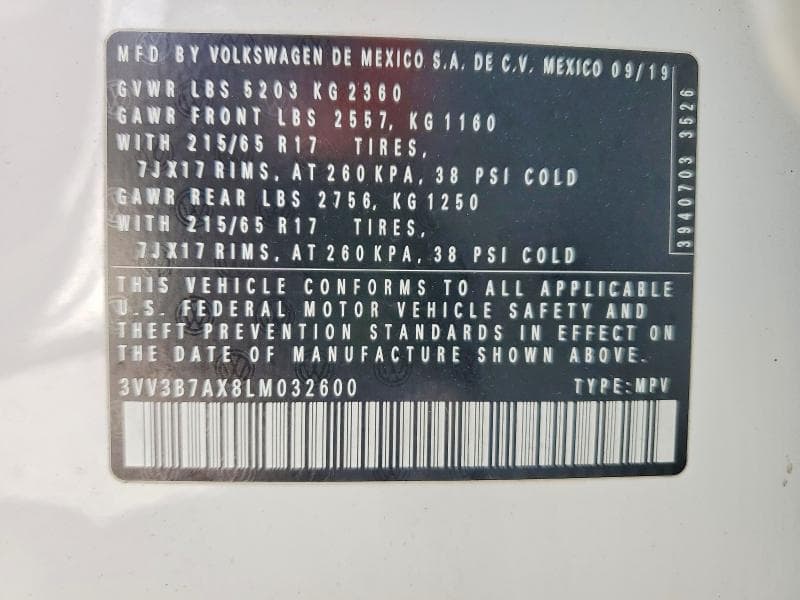 2020 VOLKSWAGEN TIGUAN SE 13