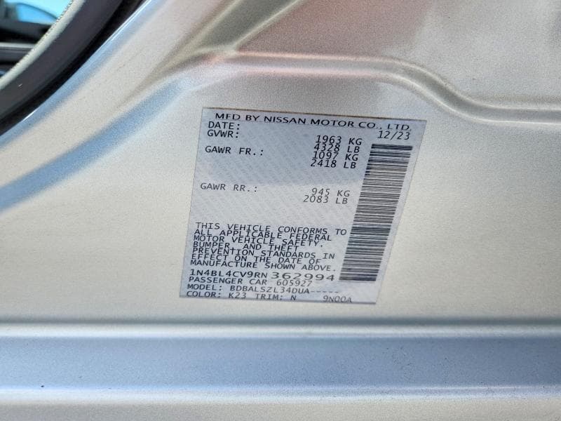 2024 NISSAN ALTIMA SR 12
