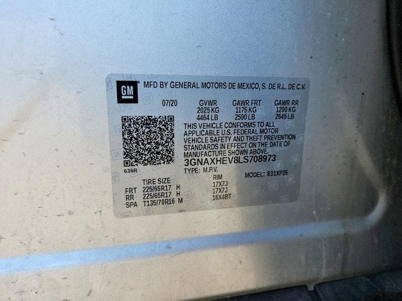 2020 CHEVROLET EQUINOX LS LS 14
