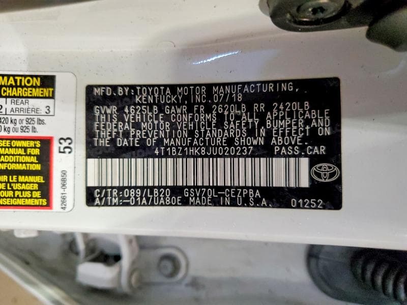 2018 TOYOTA CAMRY XSE V6 12