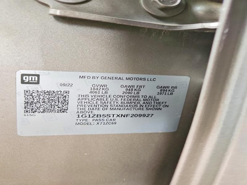2022 CHEVROLET MALIBU LS LS 13