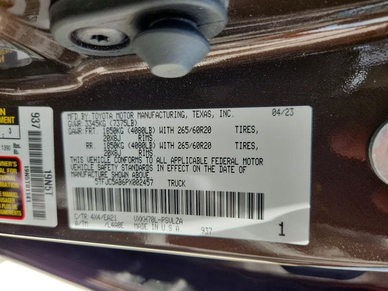 2023 TOYOTA TUNDRA CREWMAX LIMITED 12