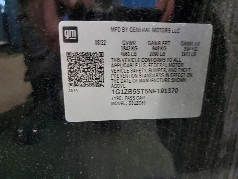 2022 CHEVROLET MALIBU LS 12