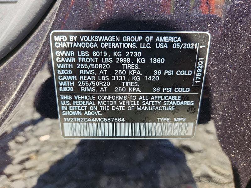 2021 VOLKSWAGEN ATLAS SEL PREMIUM 13