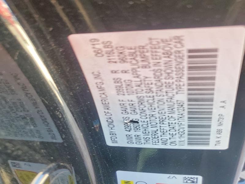 2019 HONDA ACCORD LX LX 13