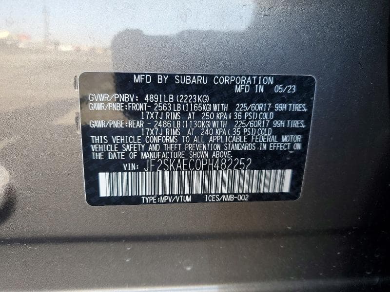 2023 SUBARU FORESTER PREMIUM 12
