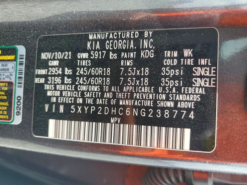 2022 KIA TELLURIDE LX 13
