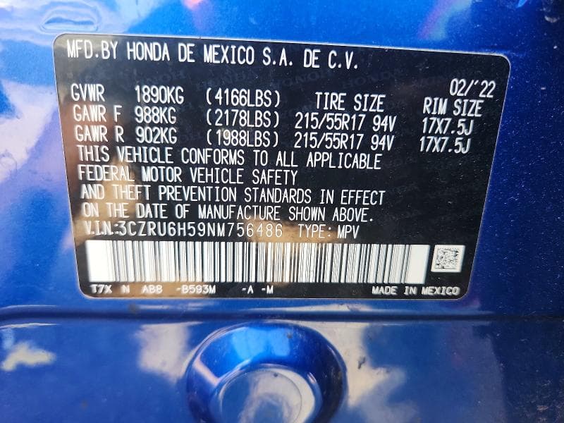 2022 HONDA HR-V EX EX 13