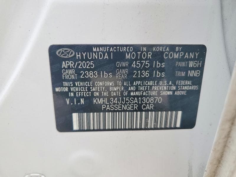 2025 HYUNDAI SONATA HYBRID SEL SEL 12