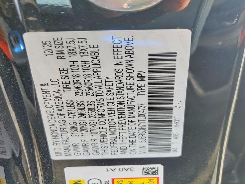 2026 HONDA CR-V EXL 12