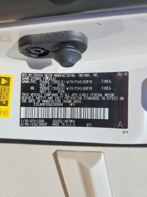 2016 TOYOTA HIGHLANDER XLE XLE 14