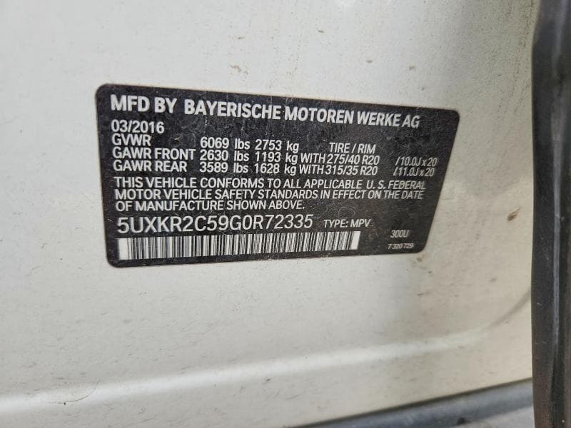 2016 BMW X5 SDRIVE35I SDRIVE35I 13