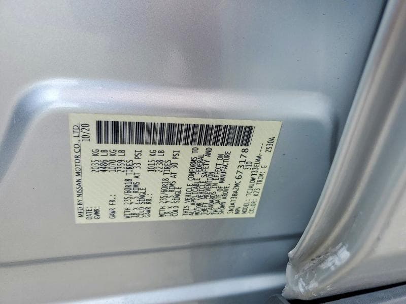 2021 NISSAN ROGUE SV 12