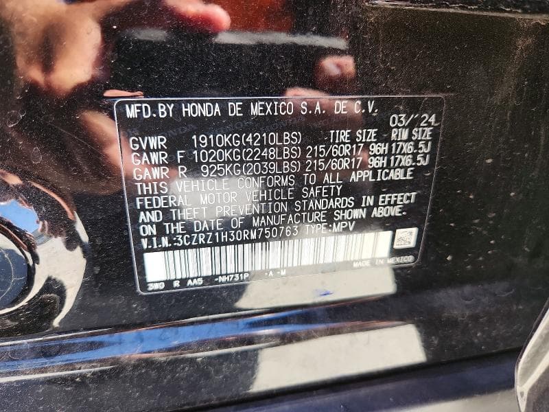 2024 HONDA HR-V LX LX 12