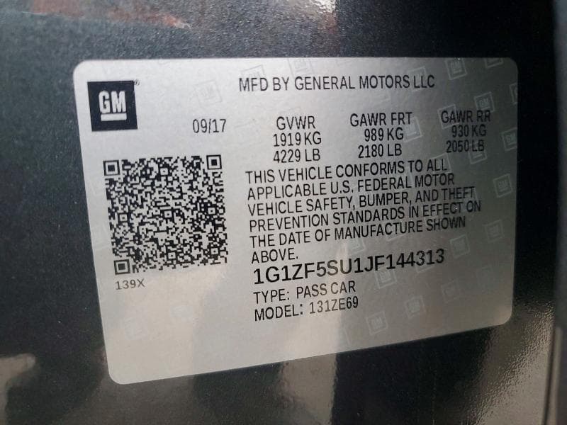 2018 CHEVROLET MALIBU HYBRID 12