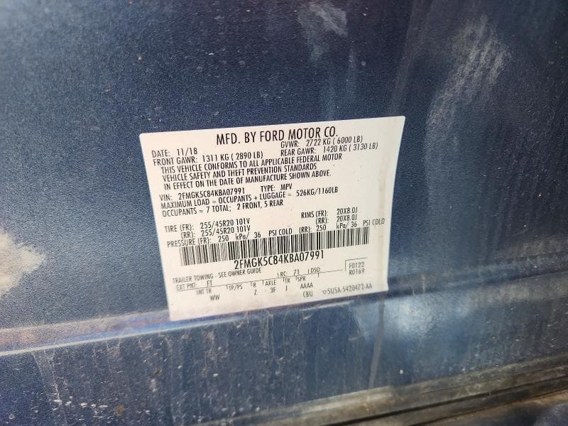 2019 FORD FLEX SEL 13