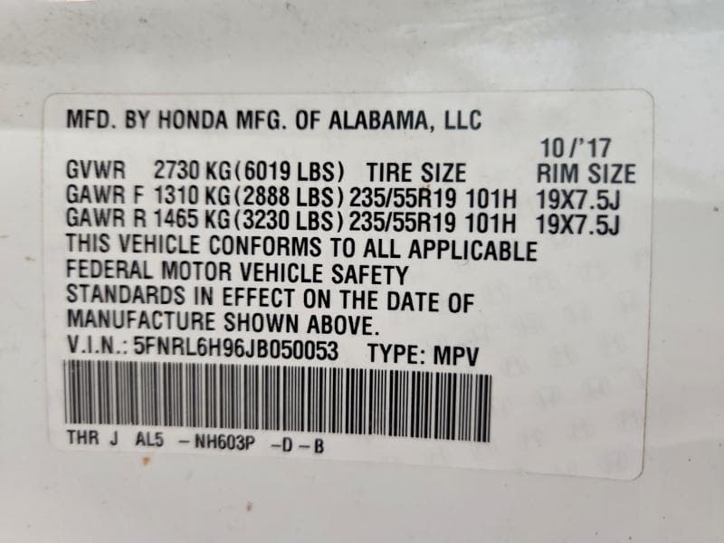 2018 HONDA ODYSSEY ELITE 13