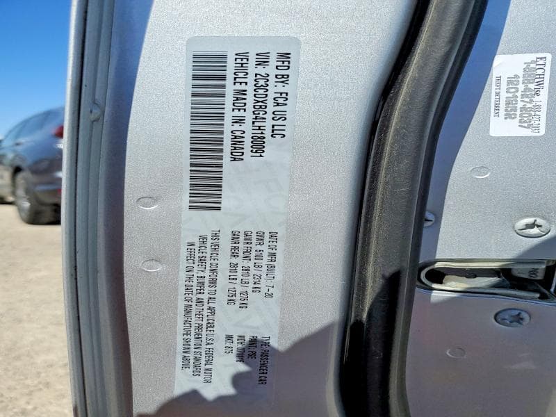 2020 DODGE CHARGER SXT SXT 12