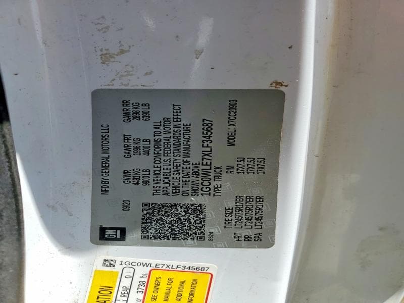 2020 CHEVROLET SILVERADO C2500 HEAVY DUTY 12