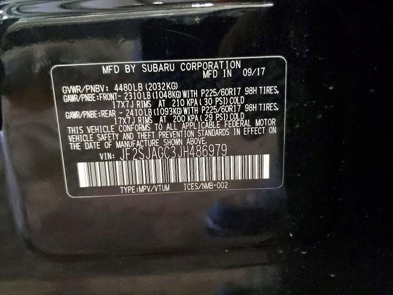 2018 SUBARU FORESTER 2.5I PREMIUM 12