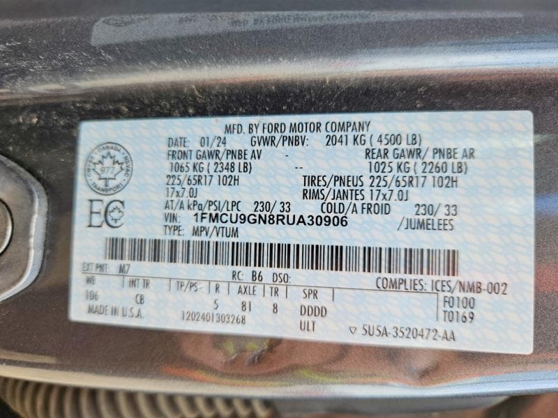 2024 FORD ESCAPE ACTIVE ACTIVE 14