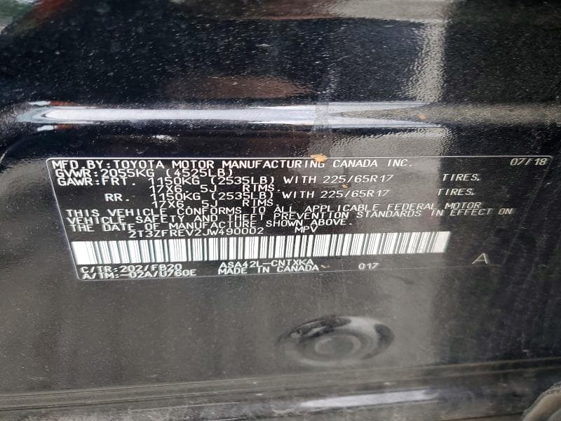 2018 TOYOTA RAV4 LE 13
