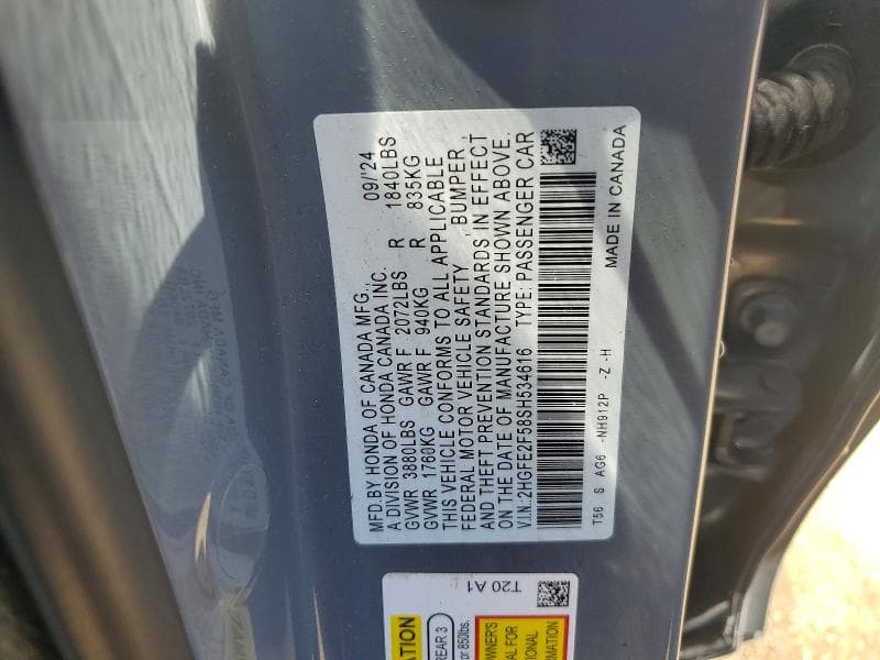 2025 HONDA CIVIC SPORT SPORT 13