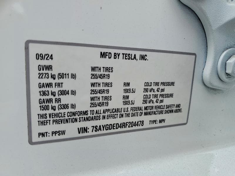 2024 TESLA MODEL Y 12