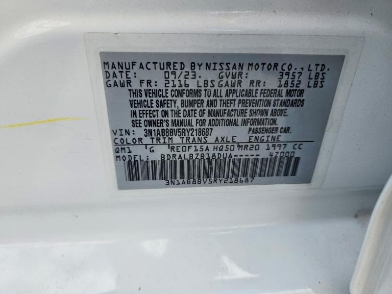 2024 NISSAN SENTRA S S 12