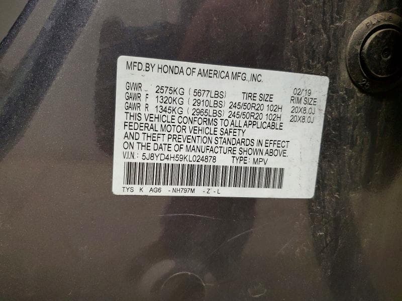 2019 ACURA MDX TECHNOLOGY 14