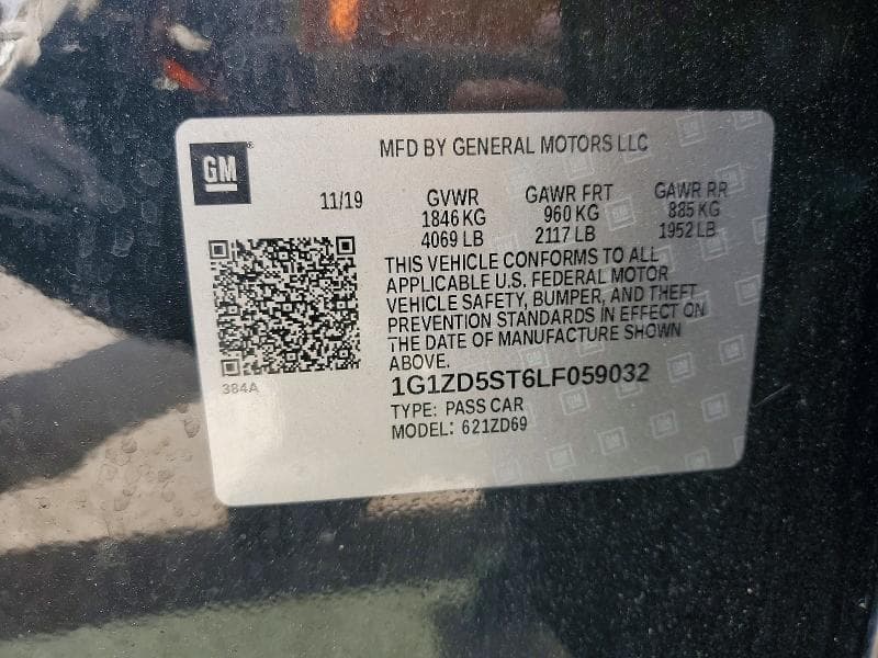 2020 CHEVROLET MALIBU LT 12