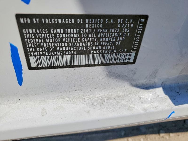 2019 VOLKSWAGEN JETTA SEL 12