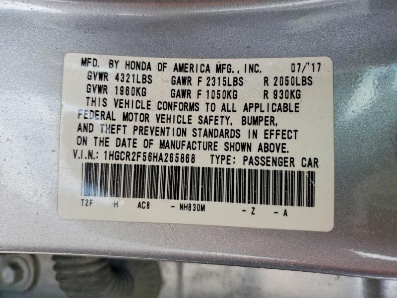 2017 HONDA ACCORD SPORT 13
