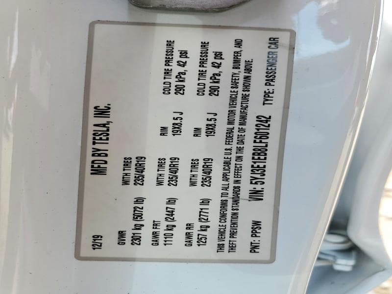 2020 TESLA MODEL 3 13