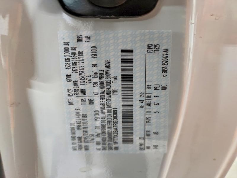 2024 FORD F250 SUPER DUTY SUPER DUTY 12