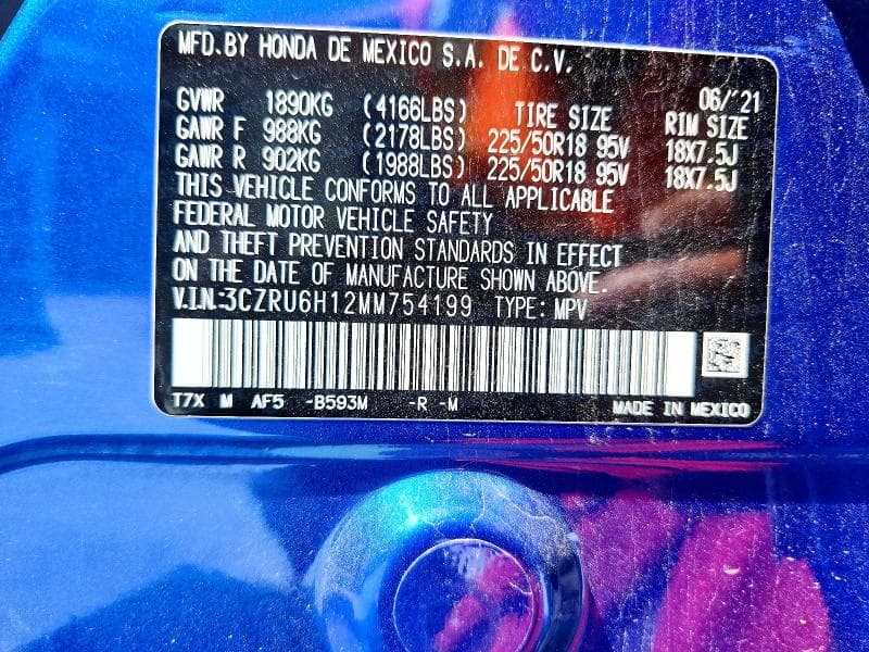 2021 HONDA HR-V SPORT SPORT 13